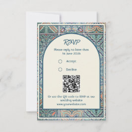 Mittelmeerfliesen - RSVP-Karte RSVP Karte