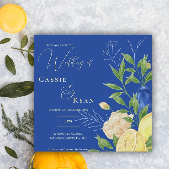 Mittelmeerküche Toskanisch Inspirierte Hochzeit Einladung (Mediterranean Watercolor Tuscan-Inspired Wedding Invitation)