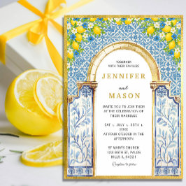 Mittelmeerlemon & Blauer Tile Einladung