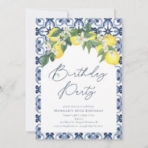 Mittelmeerlemon Positano Geburtstag Einladung