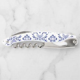 Mittelmeerlemonen Hochzeit mit blauen Mosaiken Kellnermesser
