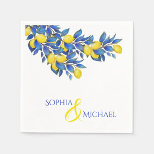 Mittelmeerlemonen-Hochzeit - Napkins Serviette