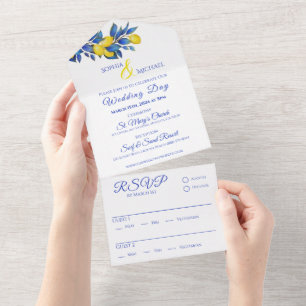 Mittelmeerlemonen-Hochzeiten- All In One Einladung