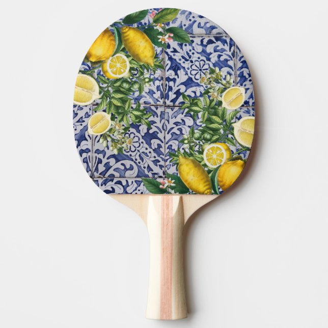 Mittelmeerlemonen Portugiesisch Tiles Tischtennis Tischtennis Schläger (Vorderseite)