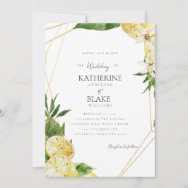 Mittelmeerlemonen Tropical III Hochzeit Einladung