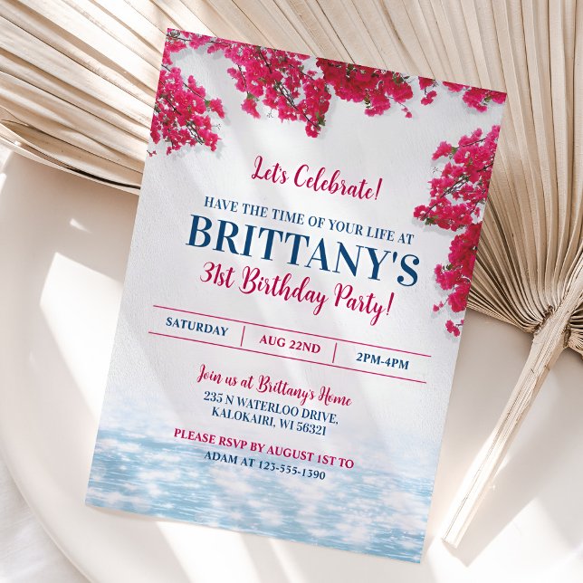 Mittelmeerraum Griechenland - Blumenladen Einladung (Mediterranean Greece Floral Invitation)