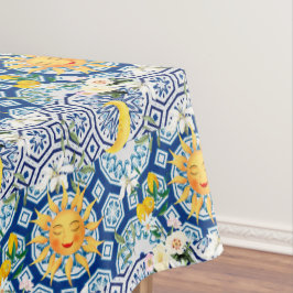 Mittelmeersonne, Blume, Zitrone, Halbmond, Tischdecke