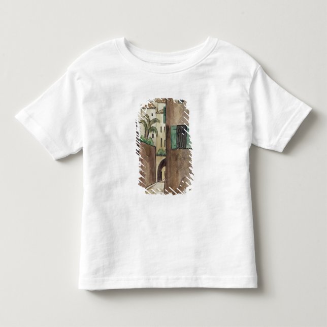 Mittelmeerstraße und Häuser Kleinkind T-shirt (Vorderseite)