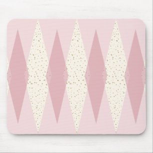 Mittelmodern-Rosa-Argyle-Mauspad Mousepad