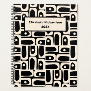Mittelmoderne Piquet Minimalistischer Personalisie Planer