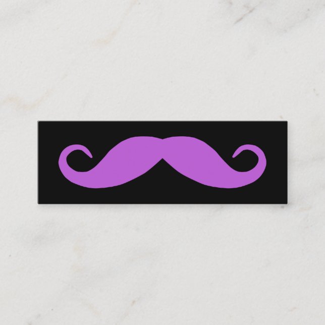 Mittelorchid Mustache Mini Visitenkarte (Vorderseite)