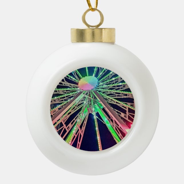 Mittelpunkt des Riesenrads Keramik Kugel-Ornament (Vorderseite)