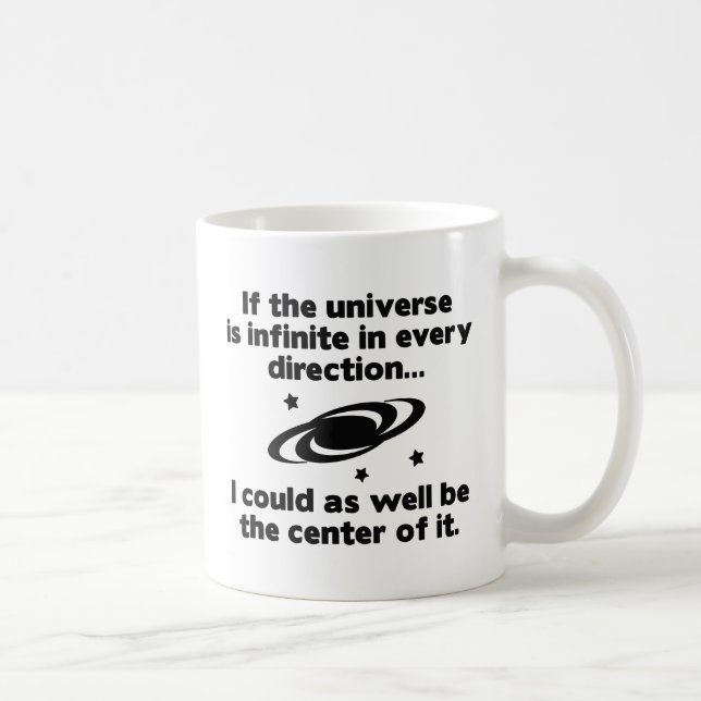 Mittelpunkt des Universums Kaffeetasse (Rechts)