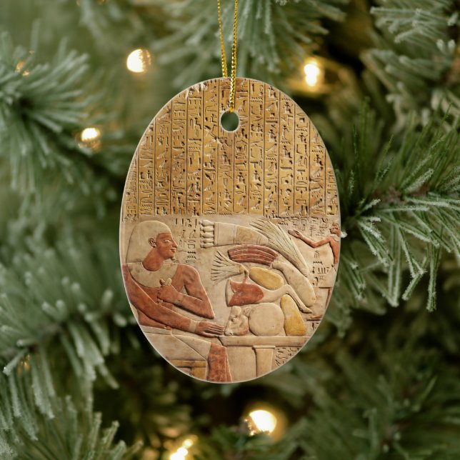 Mittelreich Altes Ägypten Hieroglyphics Keramik Ornament (Baum)