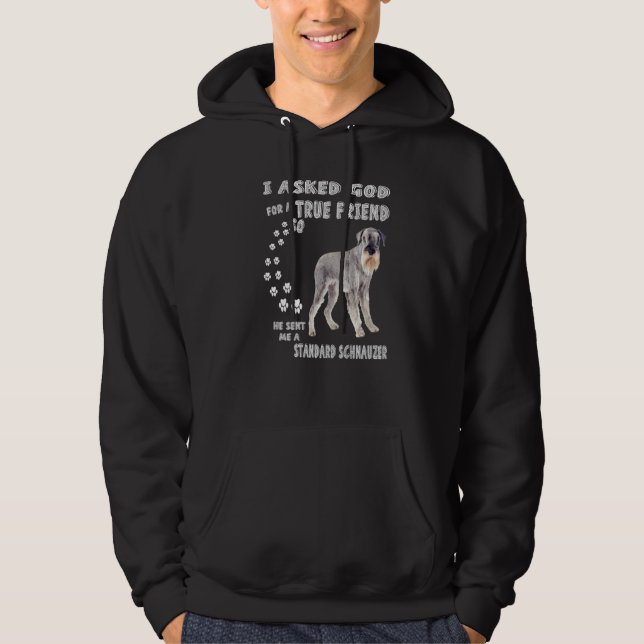Mittelschnauzer Dog Quote Mama Vater Kostüm Standa Hoodie (Vorderseite)