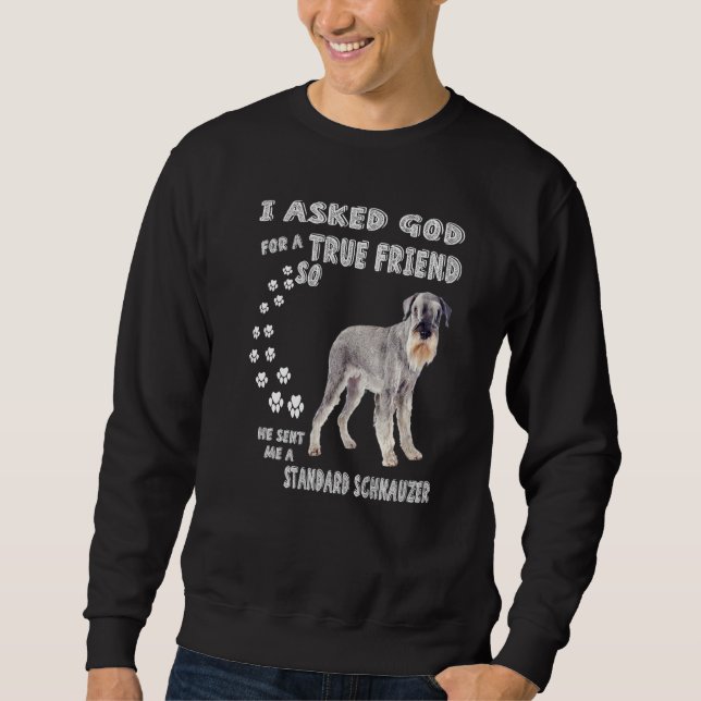 Mittelschnauzer Dog Quote Mama Vater Kostüm Standa Sweatshirt (Vorderseite)