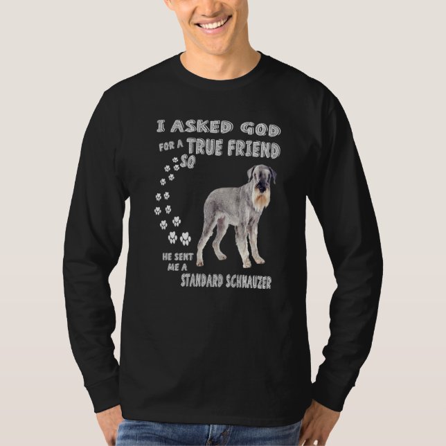 Mittelschnauzer Dog Quote Mama Vater Kostüm Standa T-Shirt (Vorderseite)