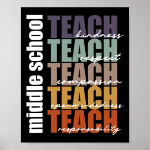 Mittelschule unterrichtet Mittelschullehrer Ck zur Poster