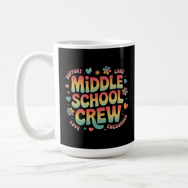 Mittelschulische Crew Vintag Lehrerin Geschenk Kaffeetasse (Links)