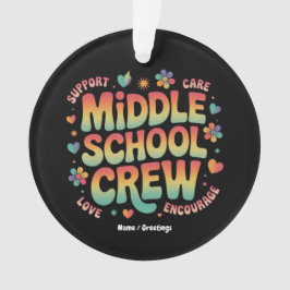 Mittelschulische Crew Vintag Lehrerin Geschenk Ornament