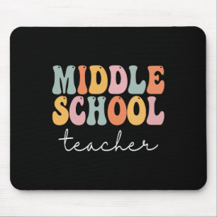 Mittelschullehrer Retro Groovy Happy First Day Mousepad