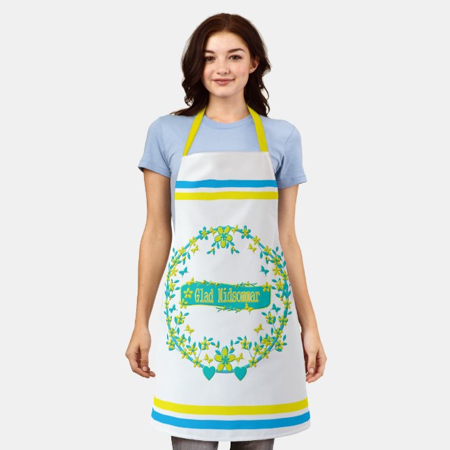 Mittelsommer-Symbol Schürze (Getragen)