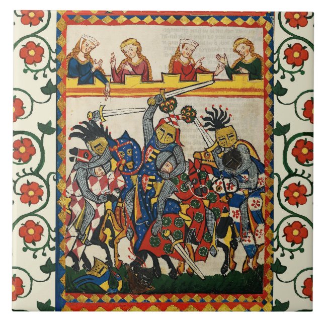 MITTELSTADT, BEKÄMPFUNG VON KNIGHTS UND DAMSELN FLIESE (Vorderseite)