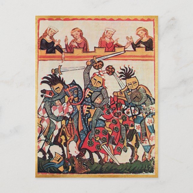 MITTELSTADT, BEKÄMPFUNG VON KNIGHTS UND DAMSELN POSTKARTE (Vorderseite)