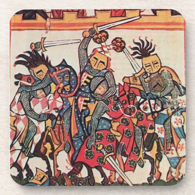 MITTELSTADT, BEKÄMPFUNG VON KNIGHTS UND DAMSELN UNTERSETZER (Vorderseite)