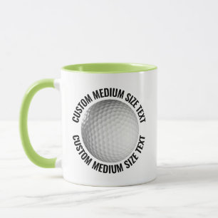 Mittelstarker Text LIME GRÜN Combo 11oz Custom Gol Tasse