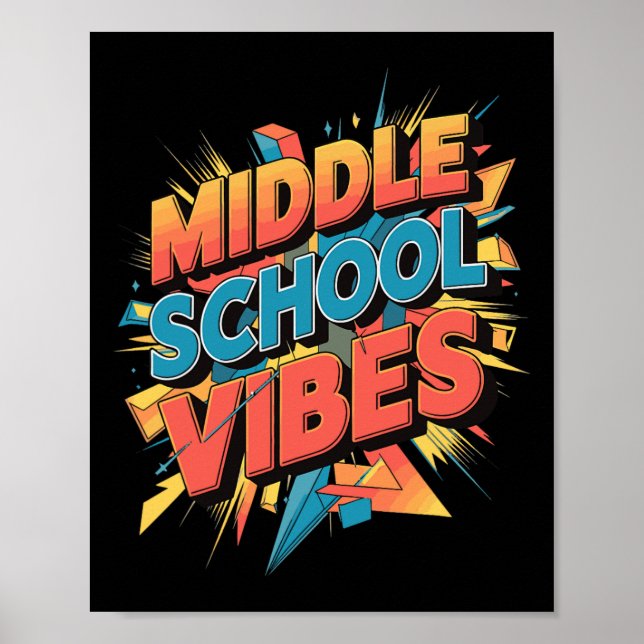 Mittelstufen-Vibes 1  Poster (Vorne)