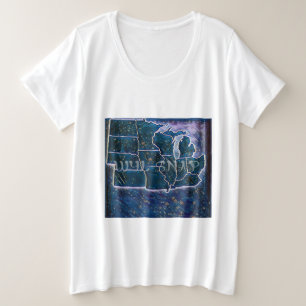 Mittelwesten-T-Shirt Große Größe T-Shirt