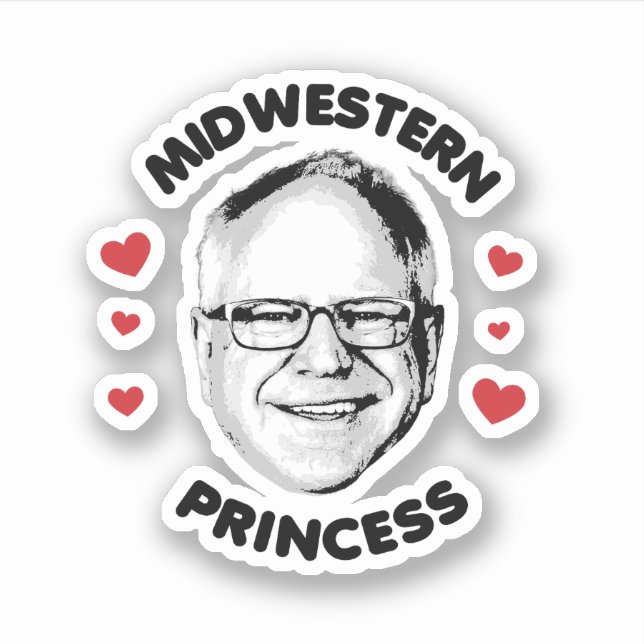 Mittelwestprinzessin Aufkleber (Vorderseite)