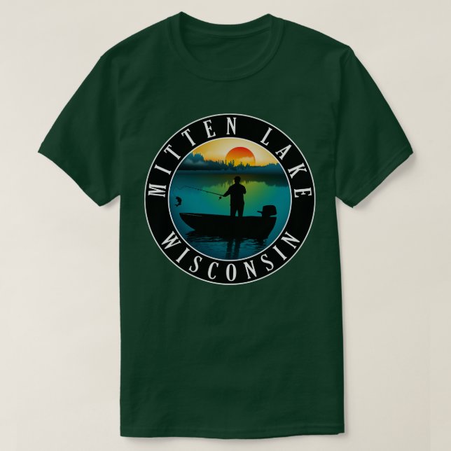 Mitten Lake Wisconsin Canoeing T-Shirt (Design vorne)