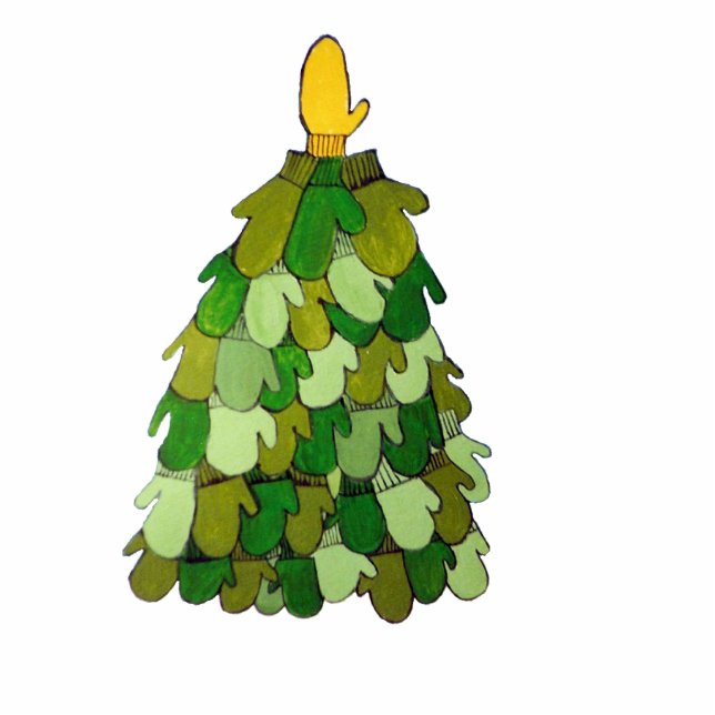 Mitten Tree Ornament Fotoskulptur Ornament (Vorne)