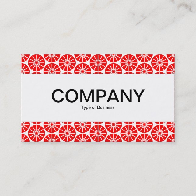 Mittenband - Starrad - Rot auf Weiß Visitenkarte (Vorderseite)