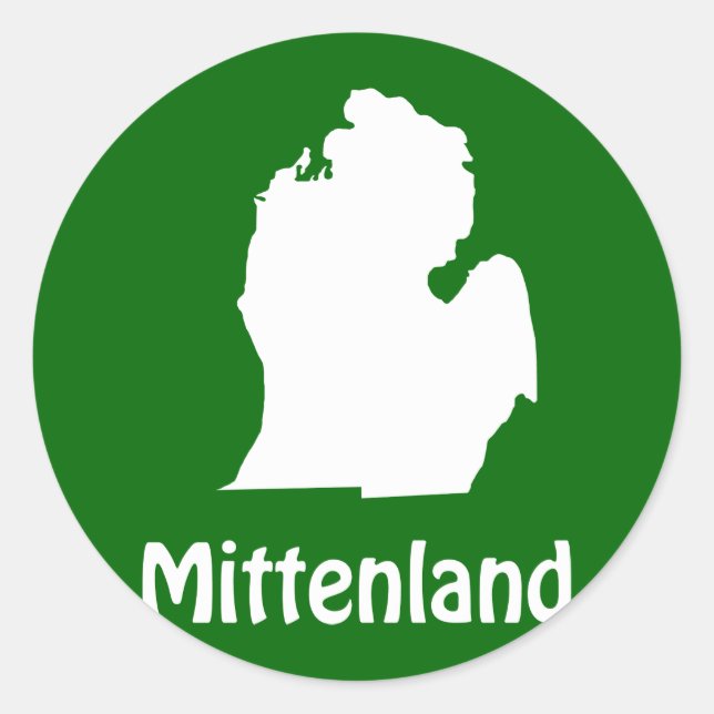 Mittenland Runder Aufkleber (Vorderseite)