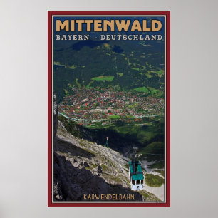 Mittenwald und Karwendelbahn Poster