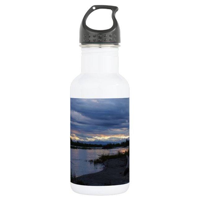 Mitternacht Alaska Sunset Stainless Steel Water Bo Edelstahlflasche (Vorderseite)