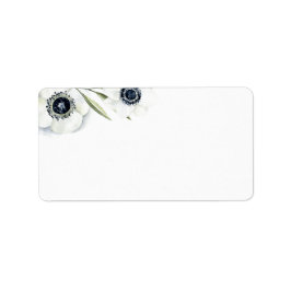 Mitternacht Anemone | Floral Wedding Blank Address Adressaufkleber