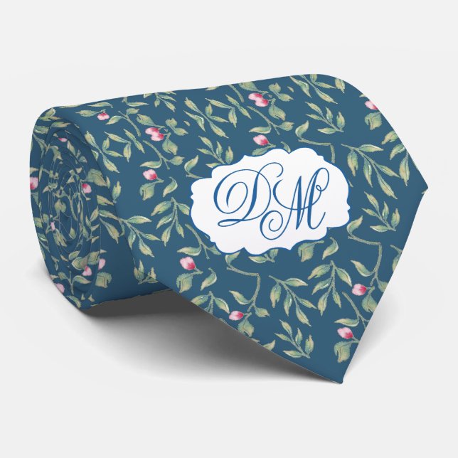 Mitternacht Aquamarine Hochzeit Keepake Neck Tie Krawatte (Gerollt)