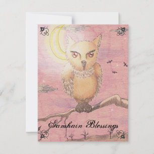 Mitternacht Augen Niedlich Owl Samhain Gothic Einladung