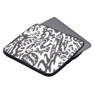 "Mitternacht" B&W Abstrakt Laptopschutzhülle