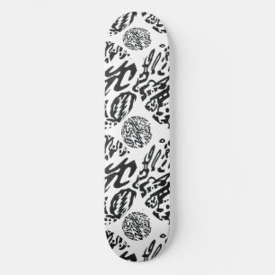 "Mitternacht" B&W Abstrakt Skateboard