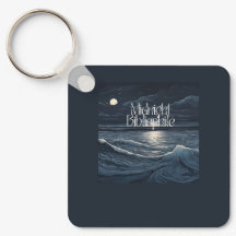 Mitternacht-Bibliophile-Logo-Schlüsselanhänger