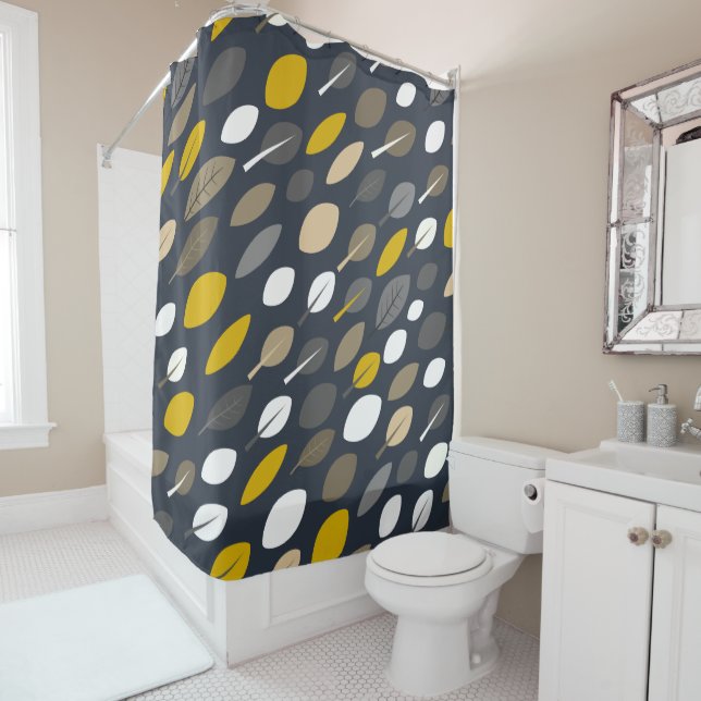 Mitternacht-Blätter Duschvorhang (Beispiel)