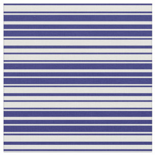 Mitternacht Blau & Minze Creme farbige Linien Must Stoff