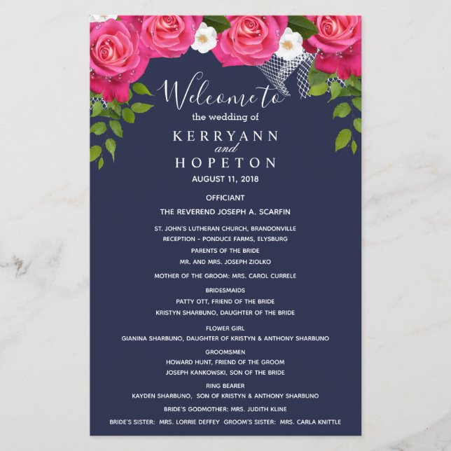 Mitternacht, Blau und Rose (Vorderseite)