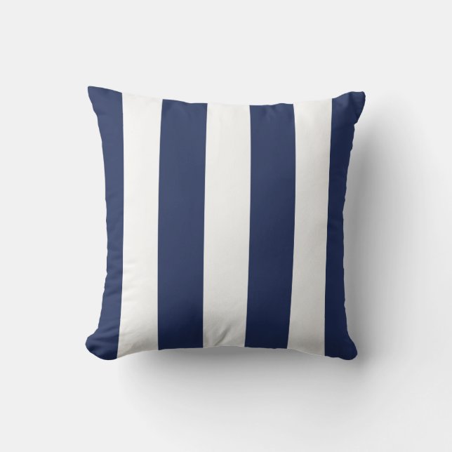Mitternacht Blau und Weiß gestrichen Kissen (Vorderseite)