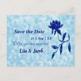 Mitternacht blauer Flora Postkarte